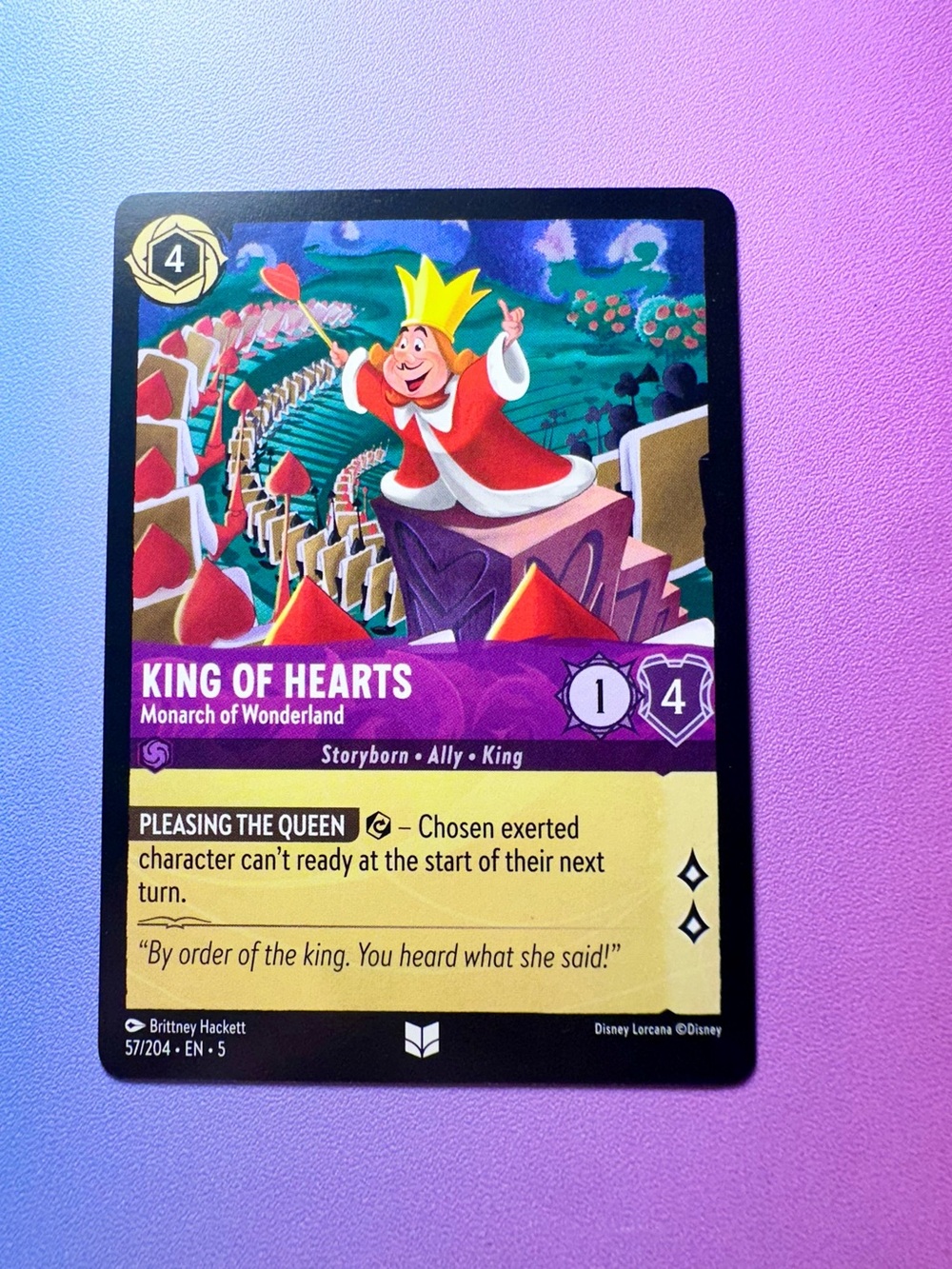 king of hearts [alice in wonderland] - 57/204 — lorcana: shimmering skies